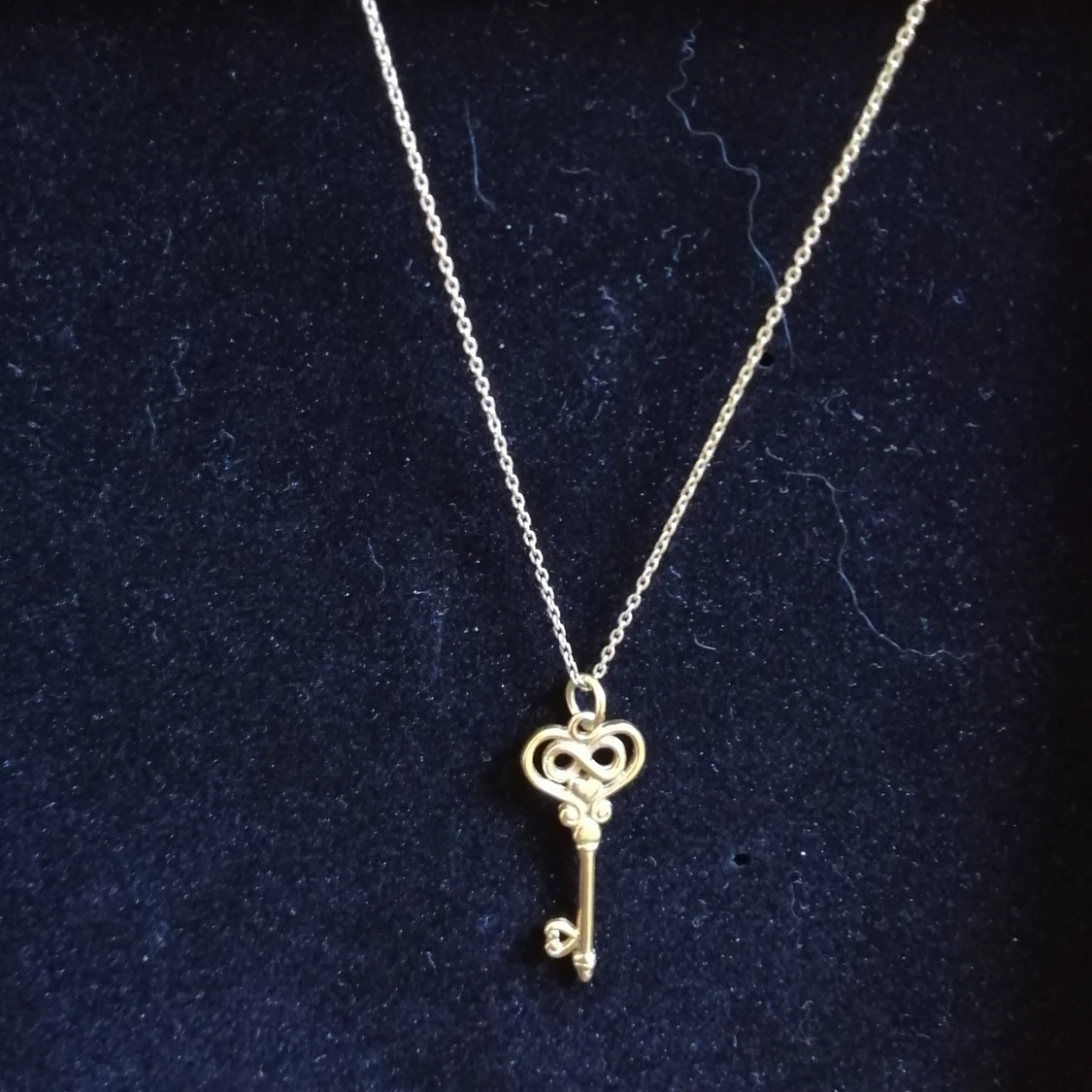 Guldplatterad lock / hänge halsband