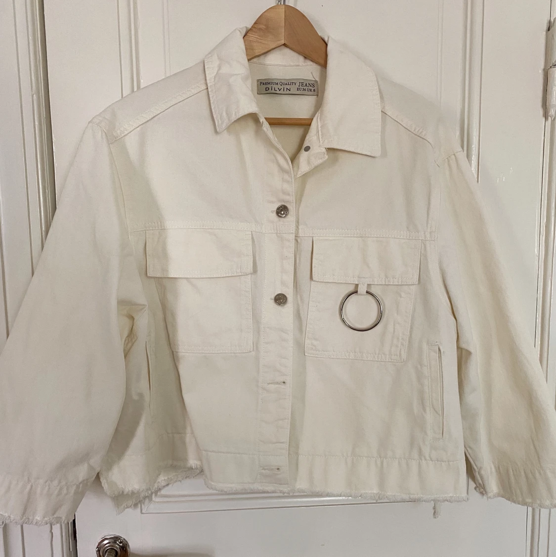 Croppad denim jacka - 91