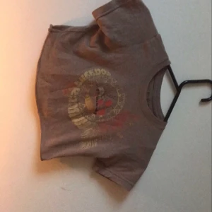 Croppad t shirt - Croppad t shirt vet inte vart den kommer ifrån dp jag fick den av min syrra, väldigt fin och liknar dom populära brandy topparna, perfa till sommaren🥰 buda (första budet startar på 50) avslutas nästa fredag 16:00