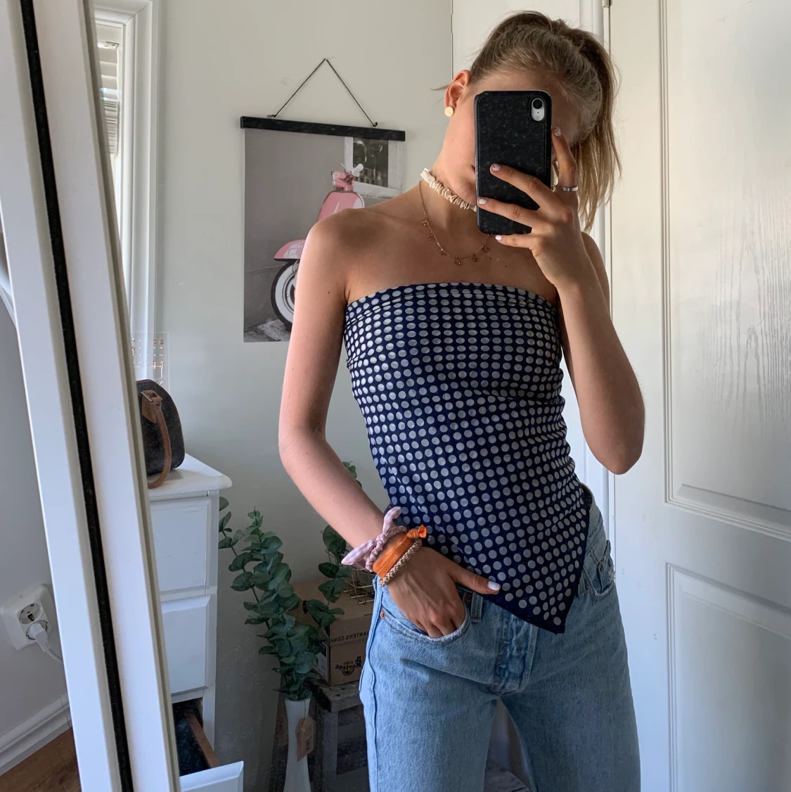 Såå cool topp/scarf🖤🖤 - 90