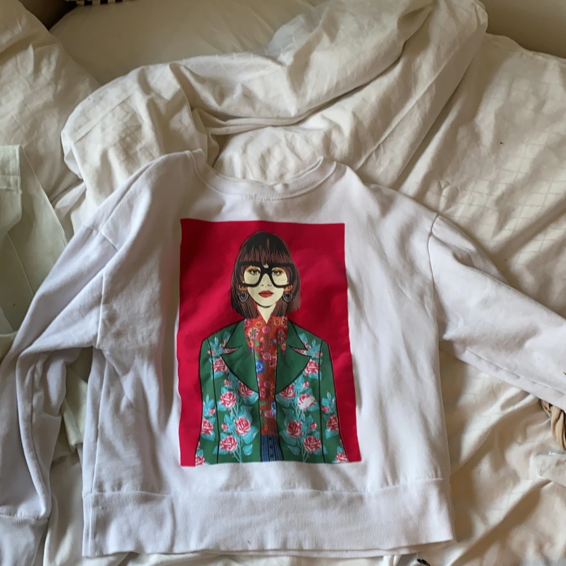 Sweatshirt med tryck  - 90