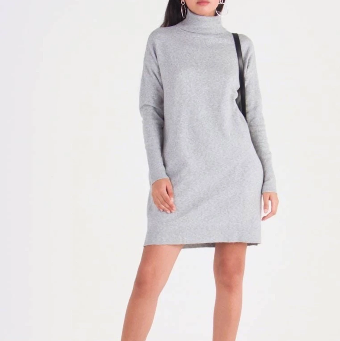 Stickad polo klänning 