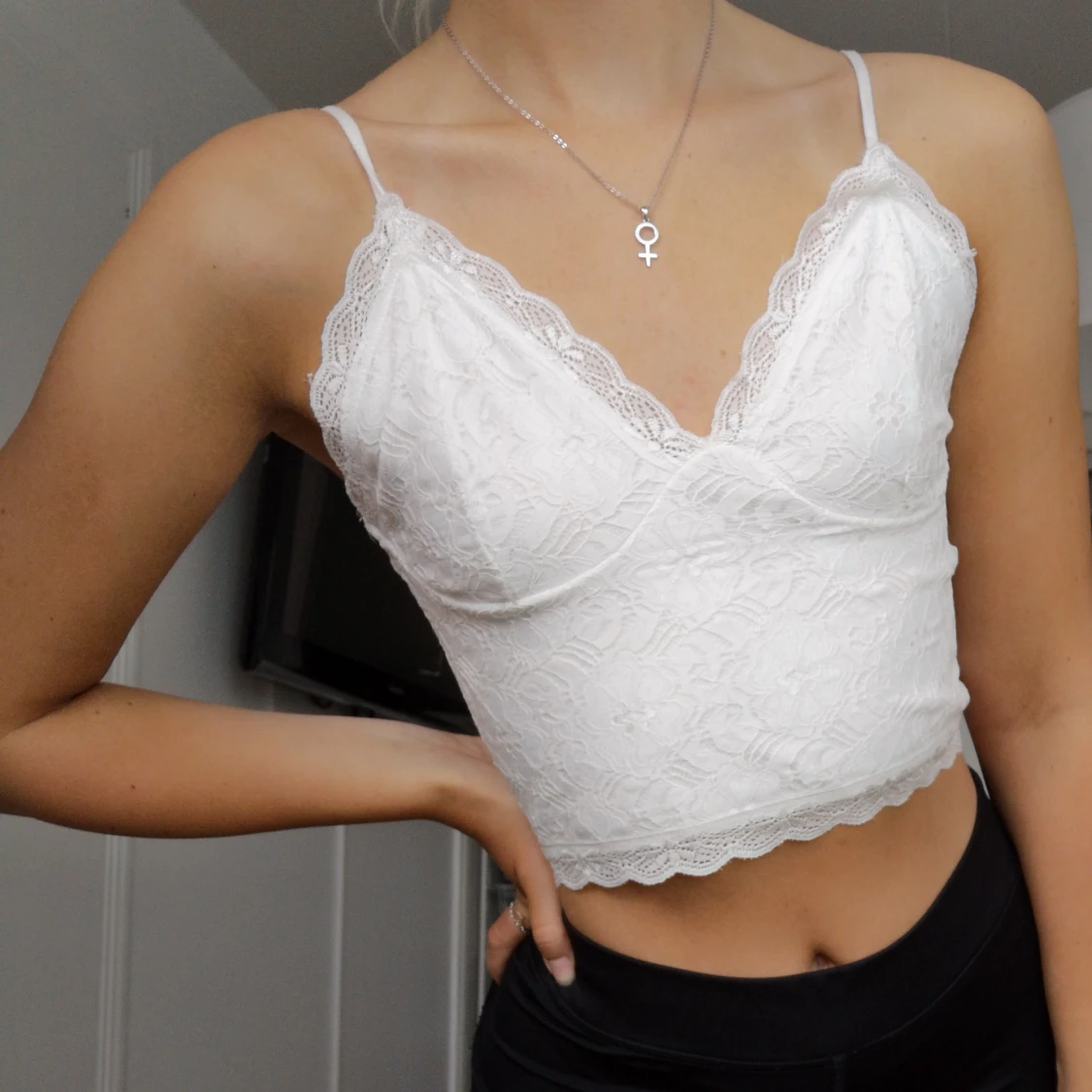 Vitt spetslinne - 90