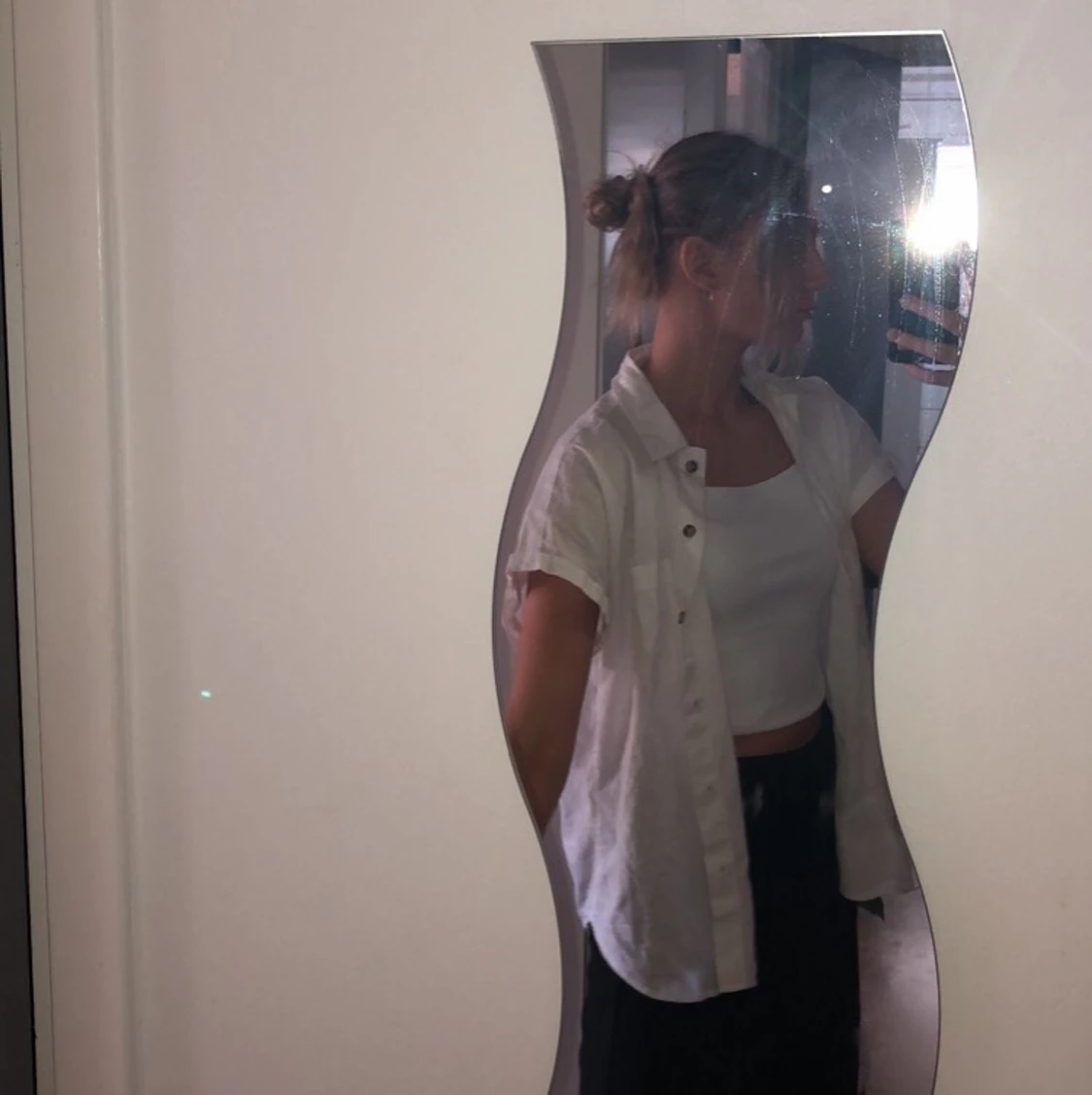 Vit linneskjorta - 90