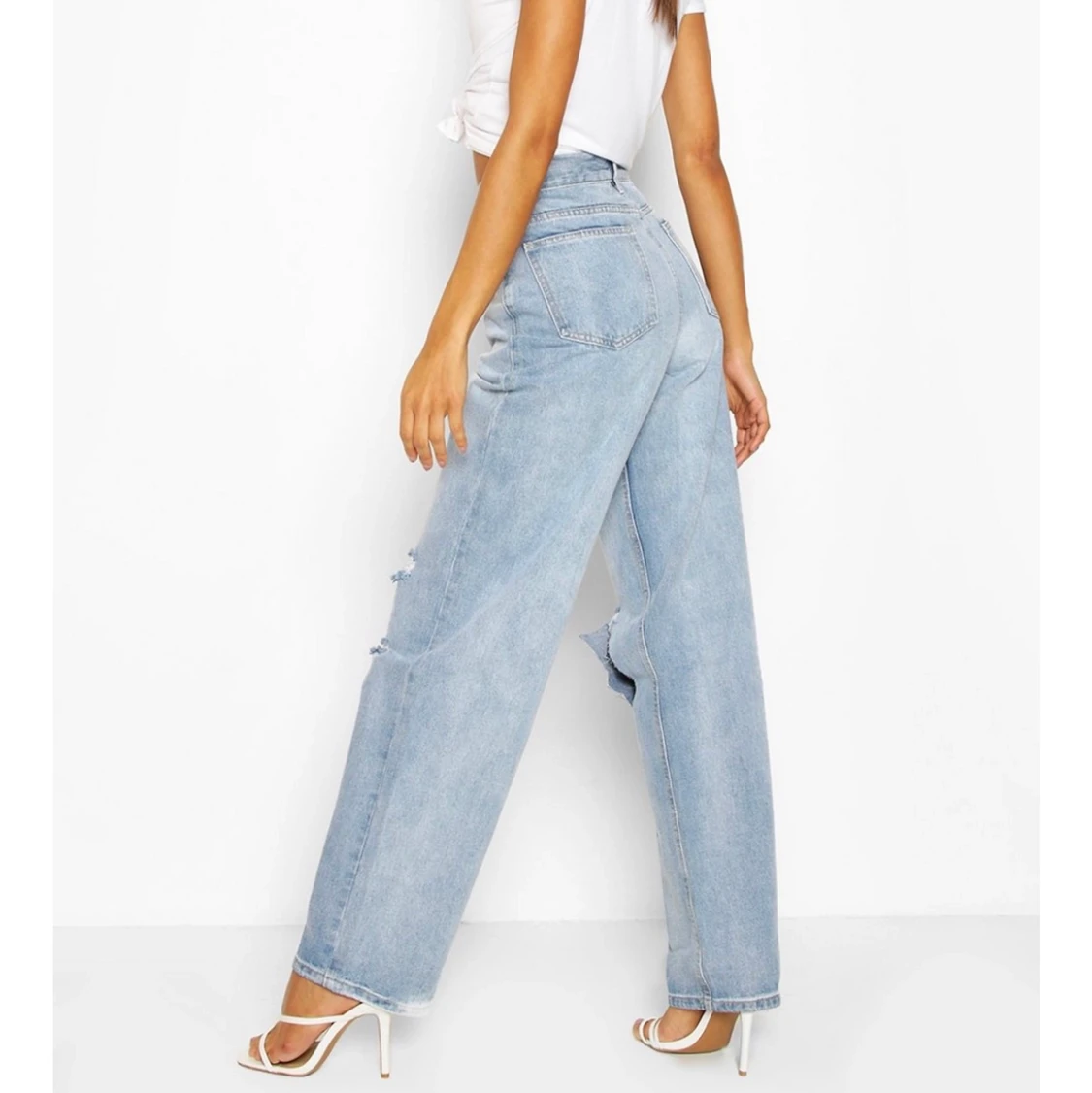 Raka byxor med hål storlek 42 - 90