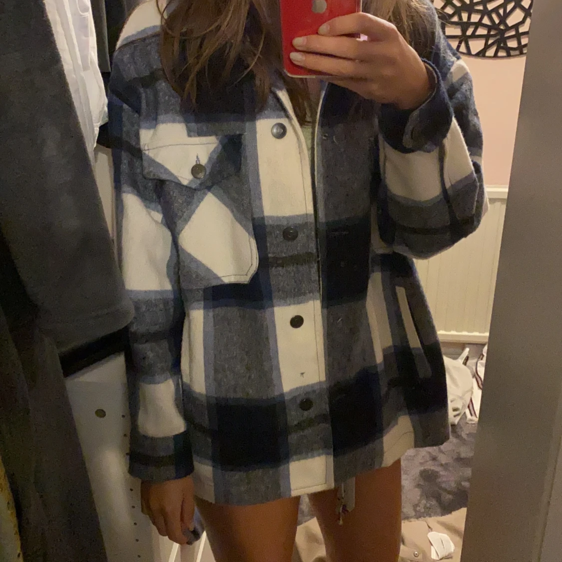 Rutig skjort jacka från zara