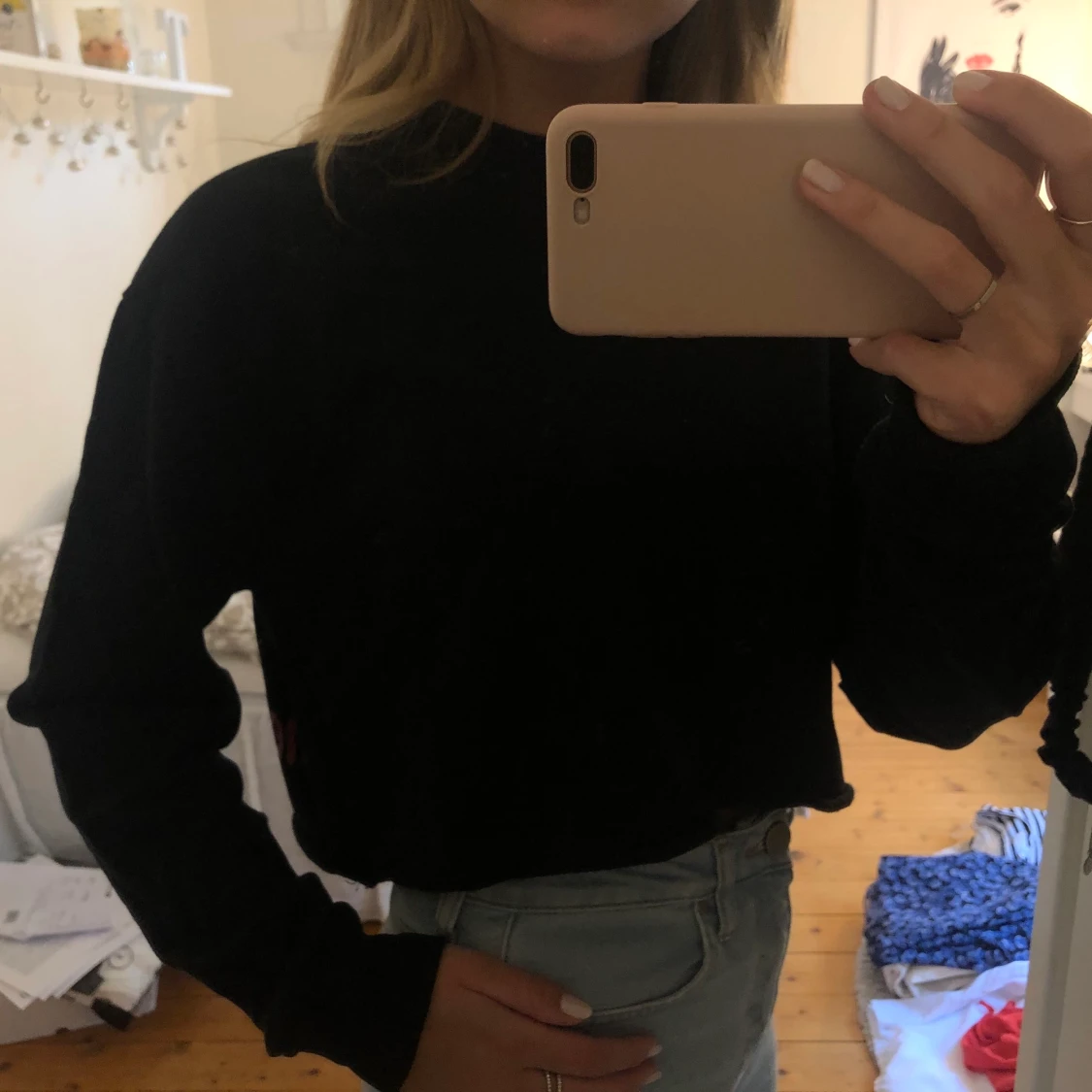 Croppad college tröja  - 90