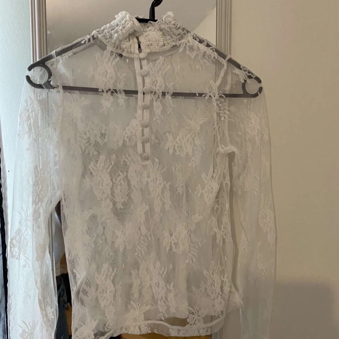 Vit lace tröja - 90