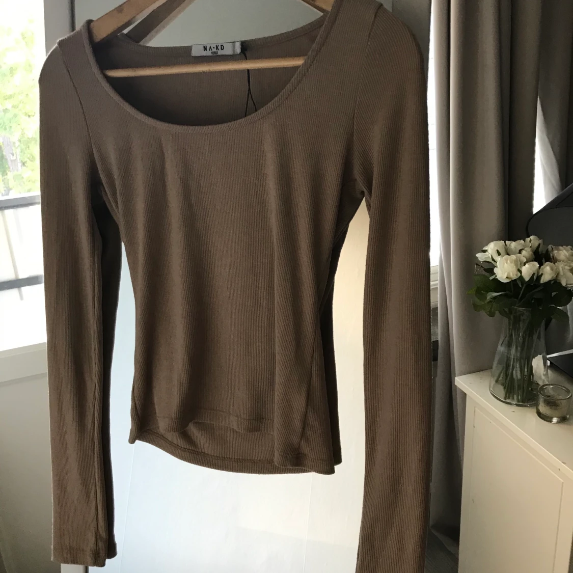 Beige långärmad  - 90