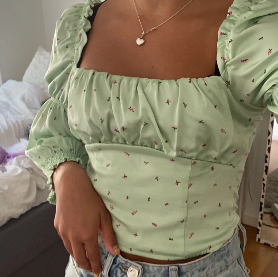 Grön blommig blud 🤩 - 90