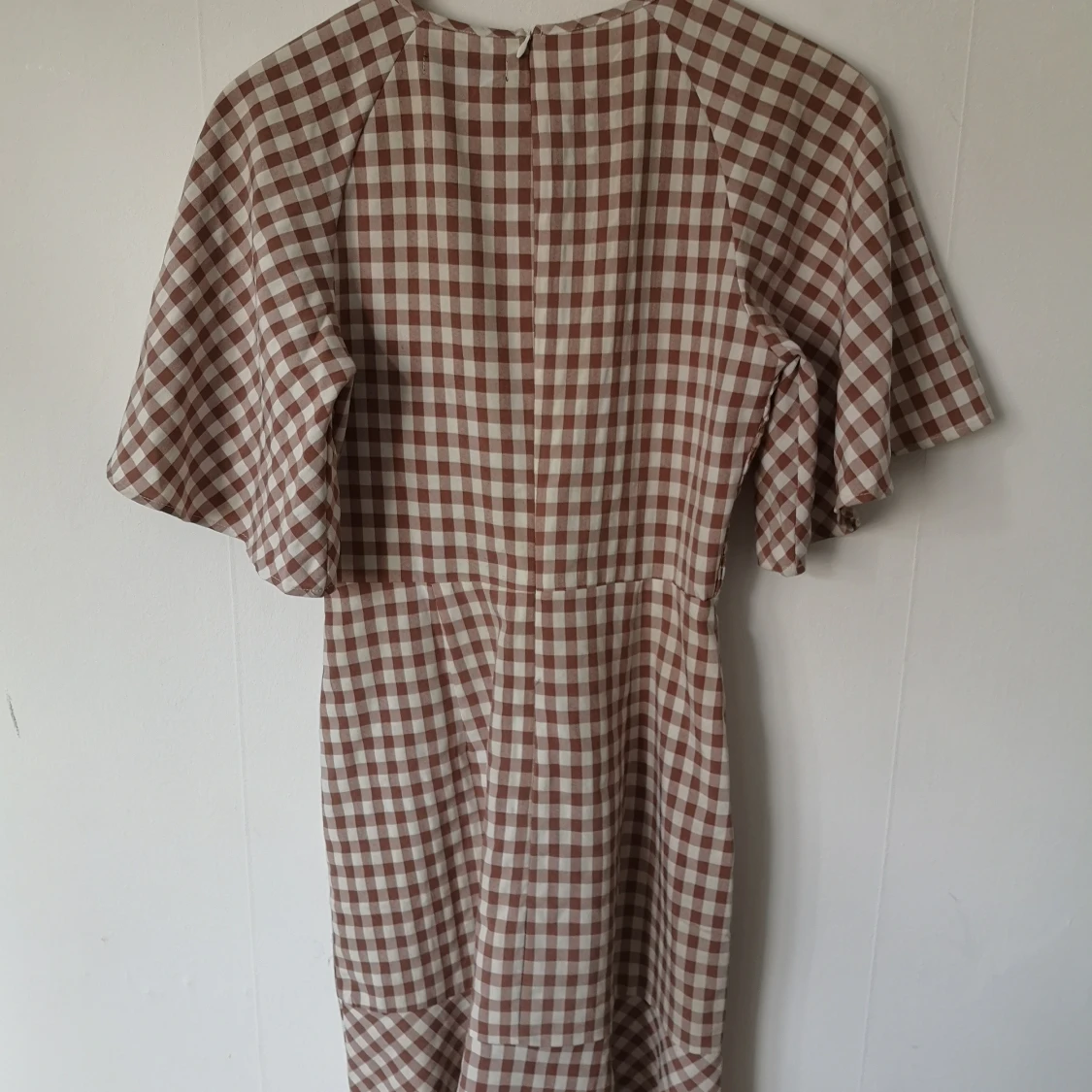 Gingham rutig klänning  - 90