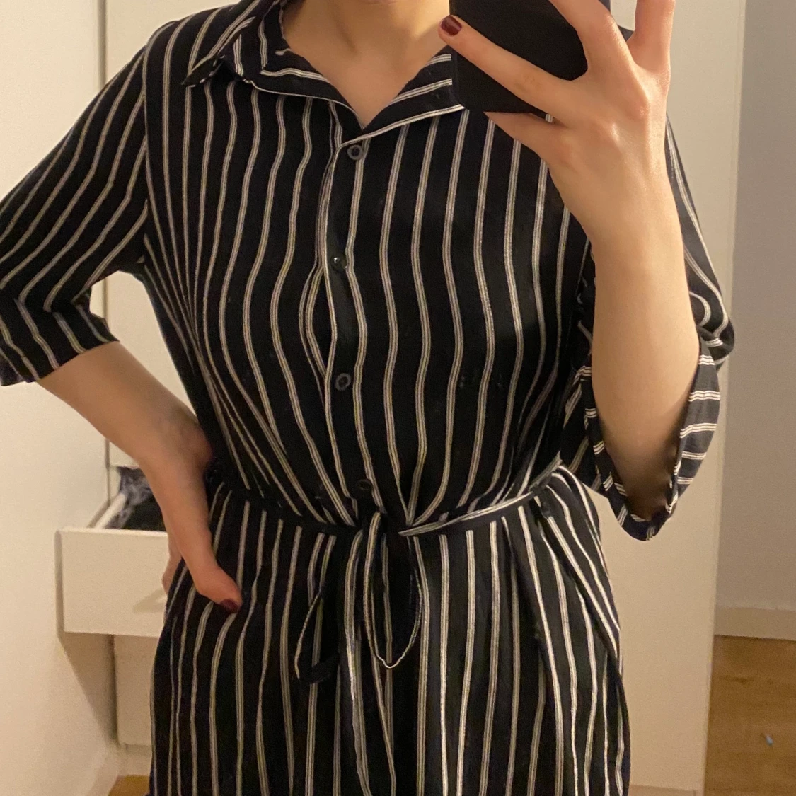 En randig skjortklänning  - 91