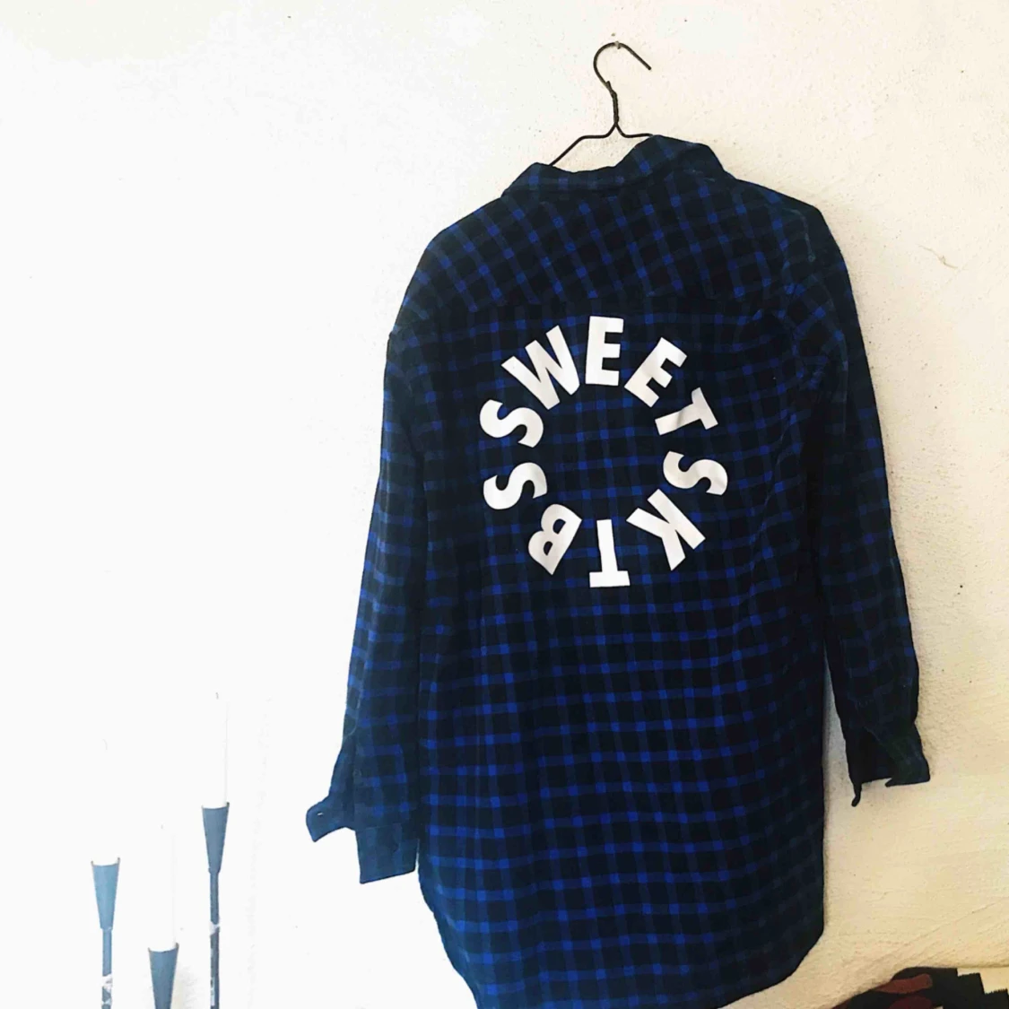 Blå rutig skjorta Sweet