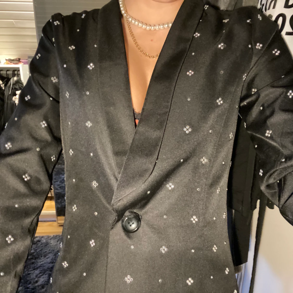 Kavaj sätt med glitter detaljer  - 91