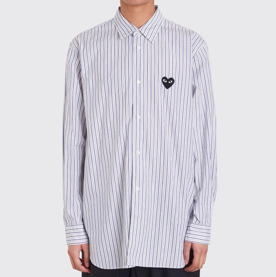  Cdg play navy shirt black heart  - 91