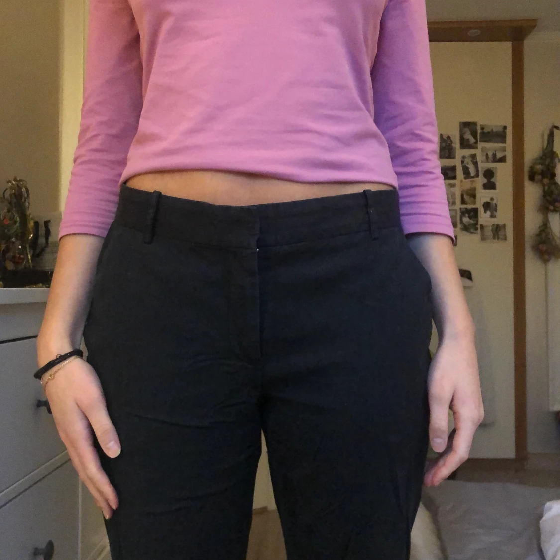 Randiga kostymbyxor - 90