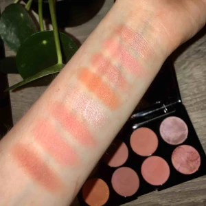  - Blush-palett från Makeup Revolution, HELT FRAKTFRI!!! Säljer pågrund av att jag inte använder den, helt orörd (förutom swatches för bild nr. 1) Två highlights, sex blushes. Betalas med Swish :)) 