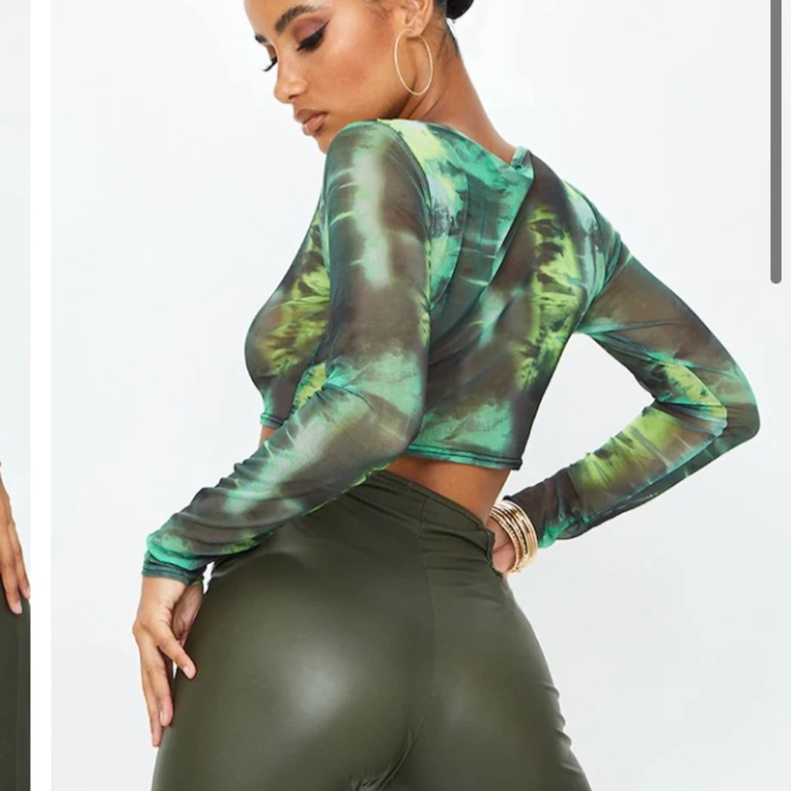 Green tie dye top PLT - 90