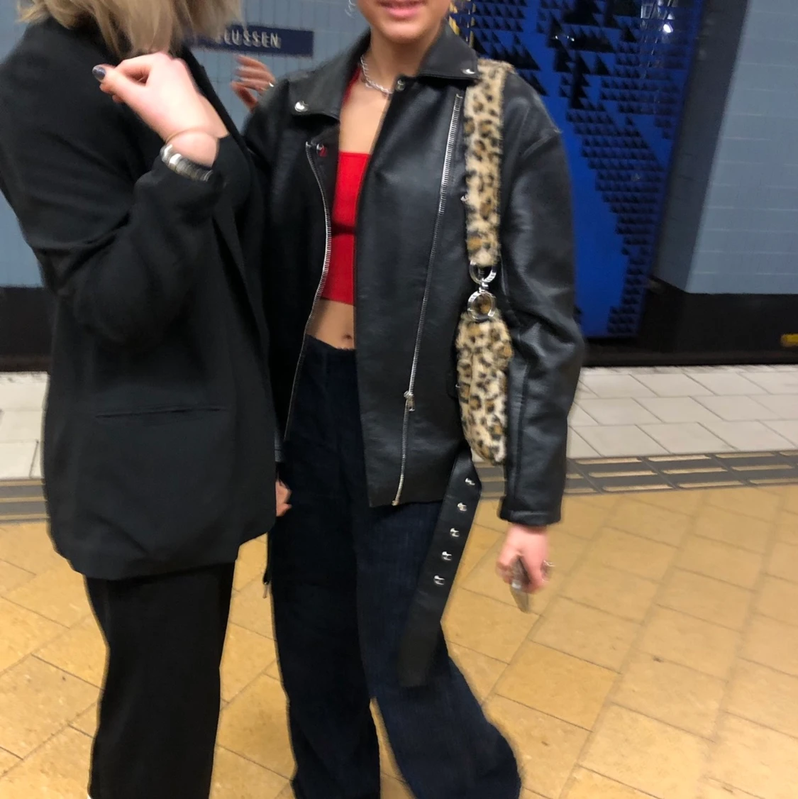 LÄDERJACKA/BIKERJACKA - 90