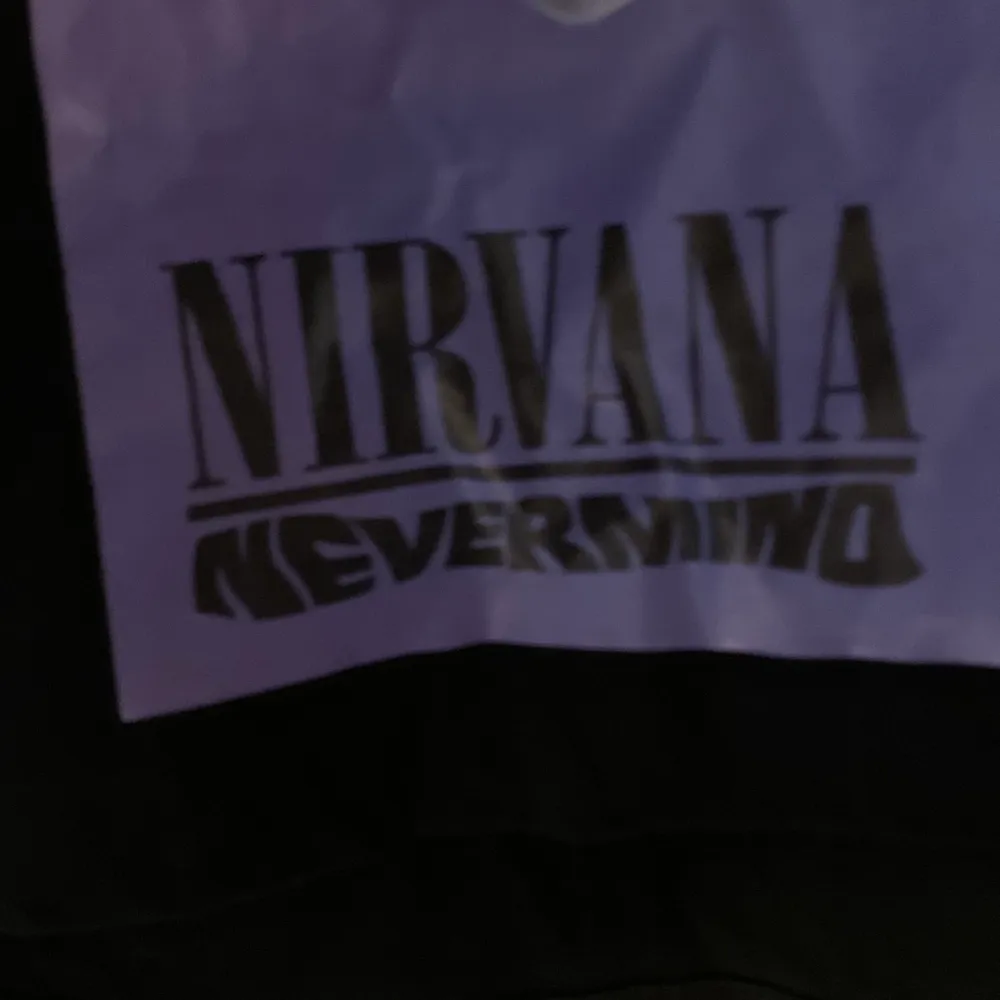 Unik croppad Nirvana tröja med albumet Nevermind. Säljer då den inte kommer till användning och därav är den i bra skick.. Toppar.