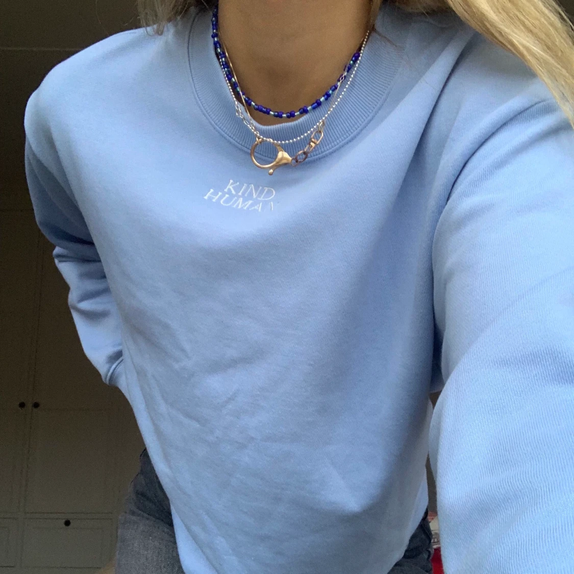 Ljusblå sweatshirt  - 90