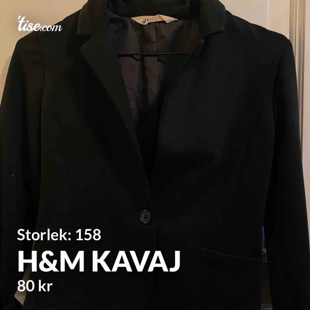Snygg stilren svart kavaj från H&m  Fint skick🤩🥰. Kostymer.