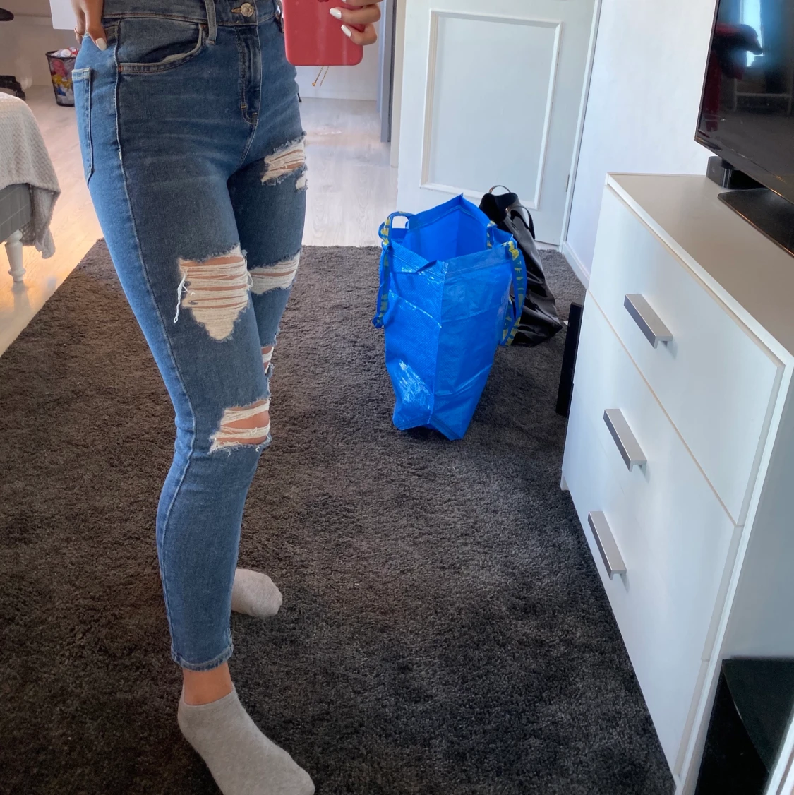 Slitna jeans från Topshop