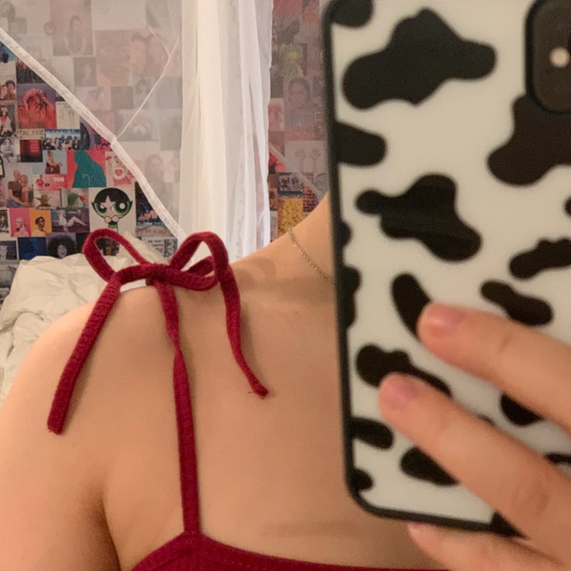 Vinröd klänning  - 91