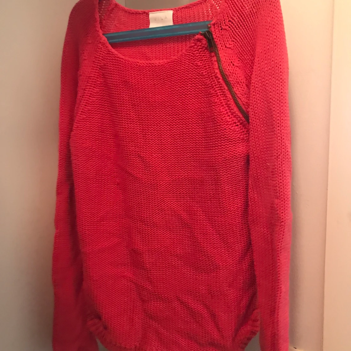 Rosa/röd topp med zip