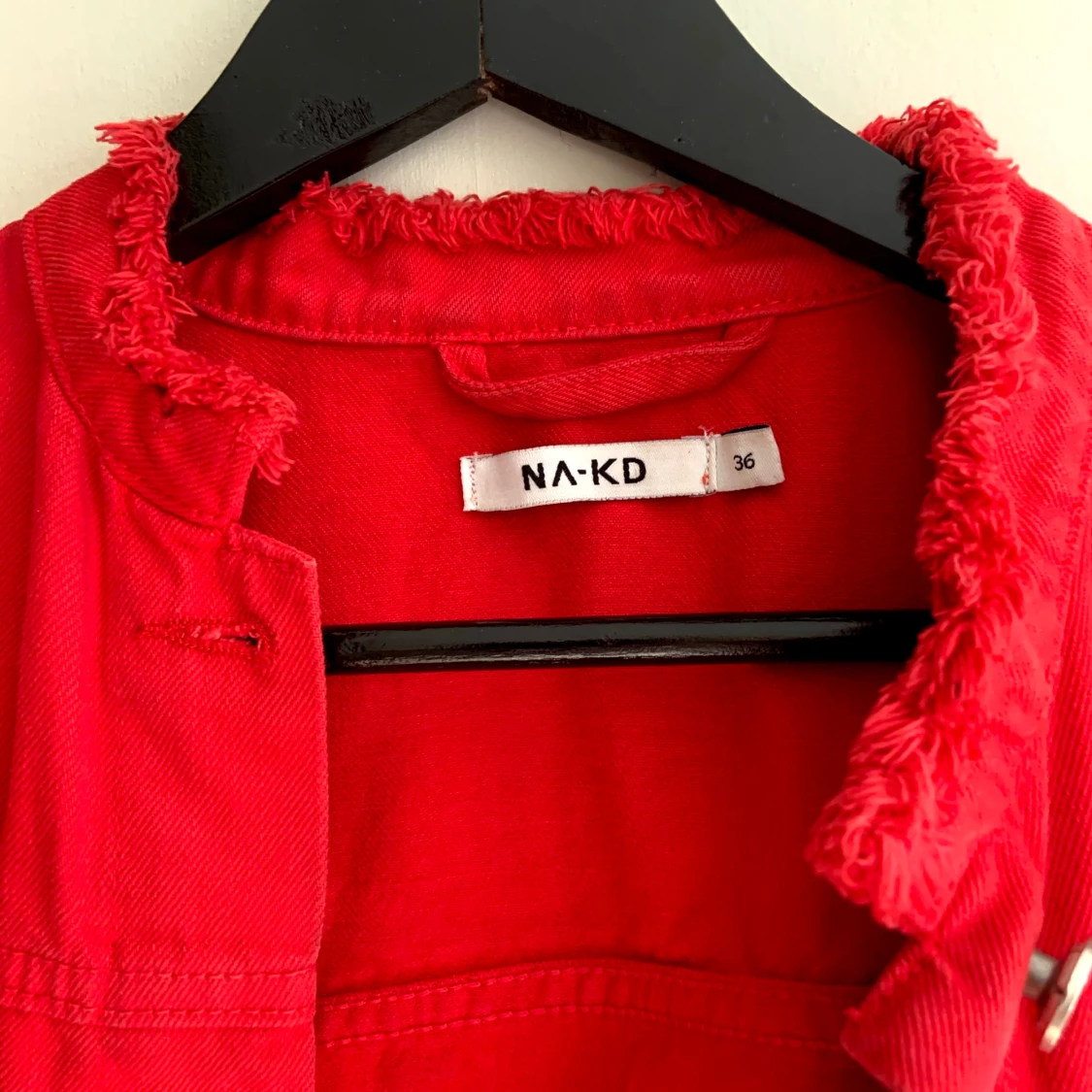 Röd jeansjacka  - 90