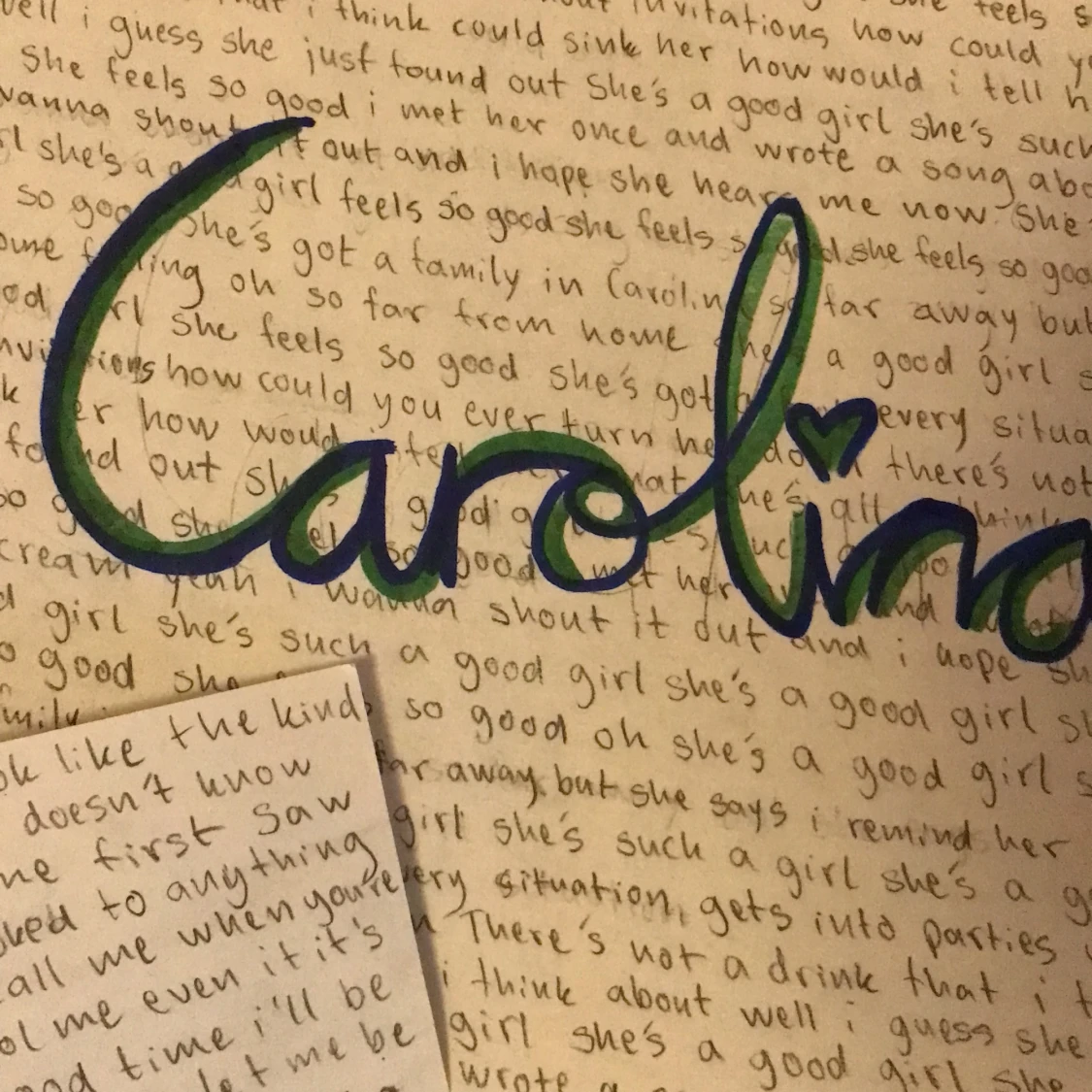 Låtar skrivna på papper, design - 91