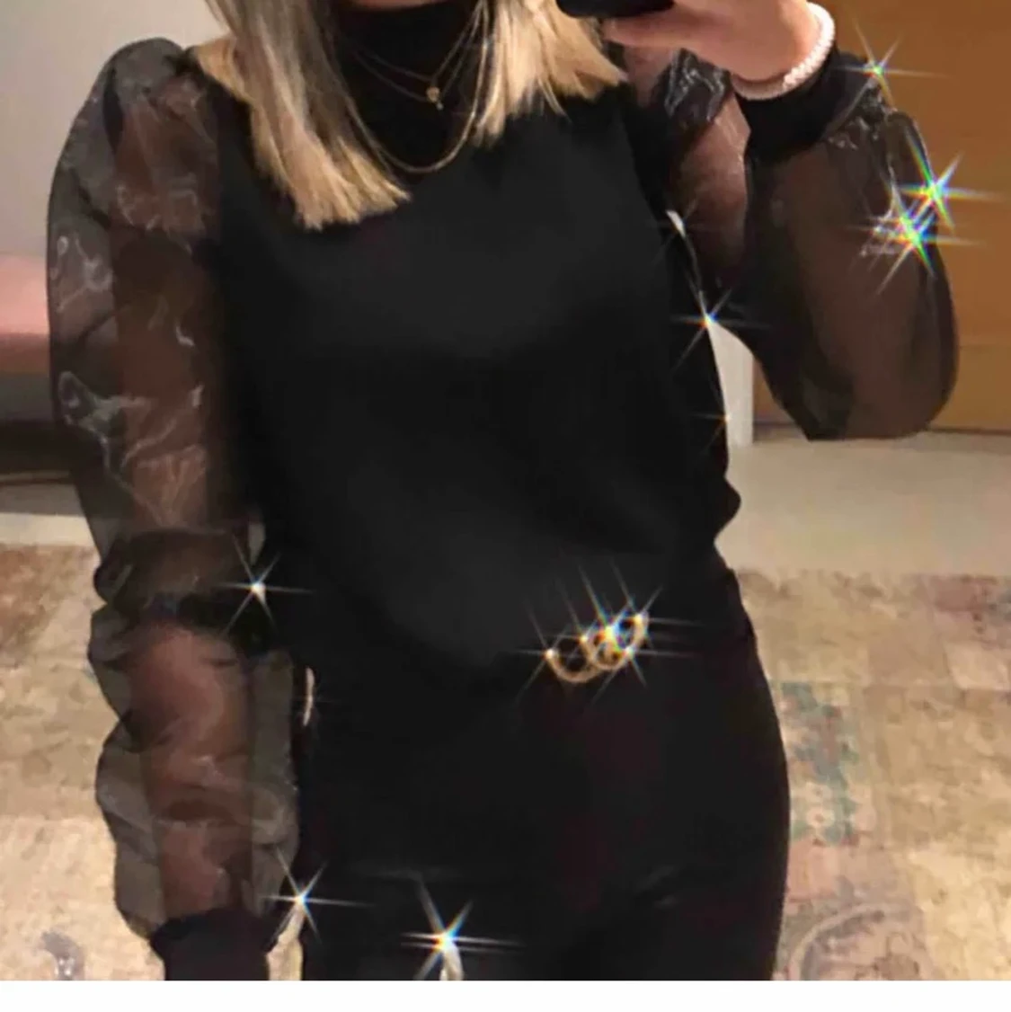 Tröja med meshärmar