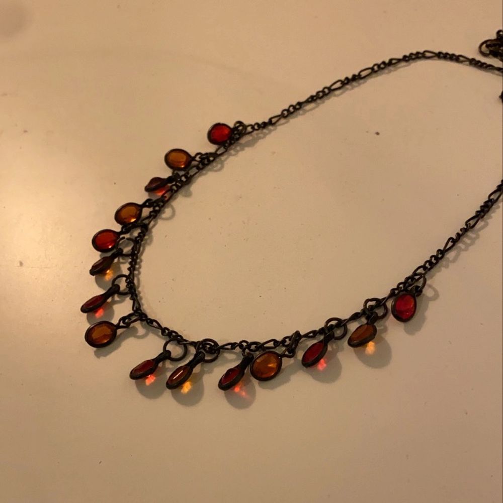 Röd/orange halsband | Plick Second Hand