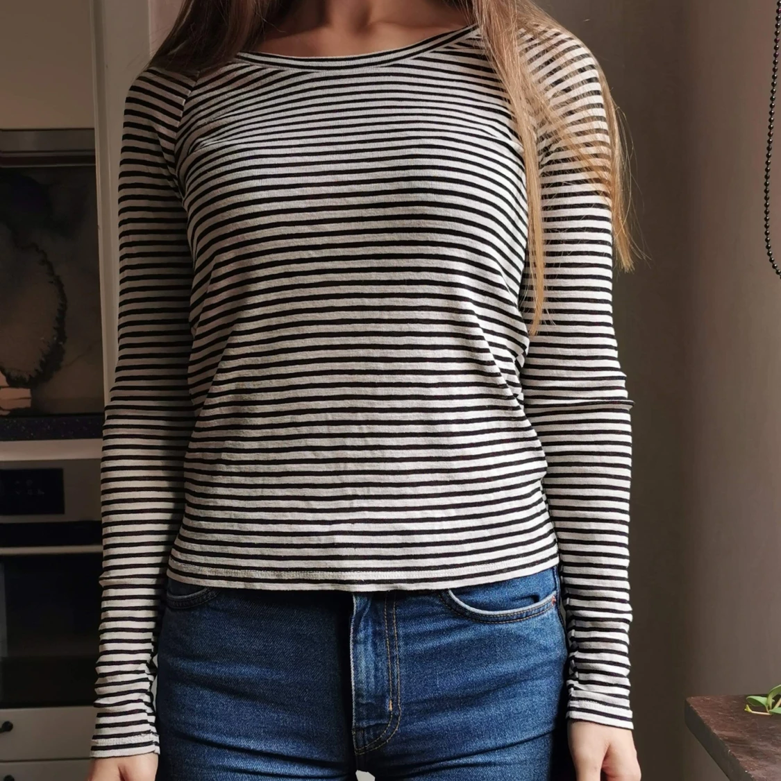 Randig långärmad tröja