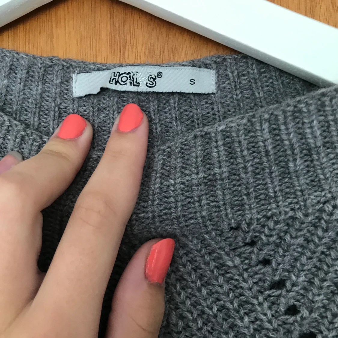 Jätte fin grå stickad  - 91