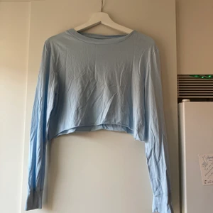 Cheap Monday-topp  - Ljusblå topp med tryck på ryggen. Storlek S. Lite kortare i modellen.  