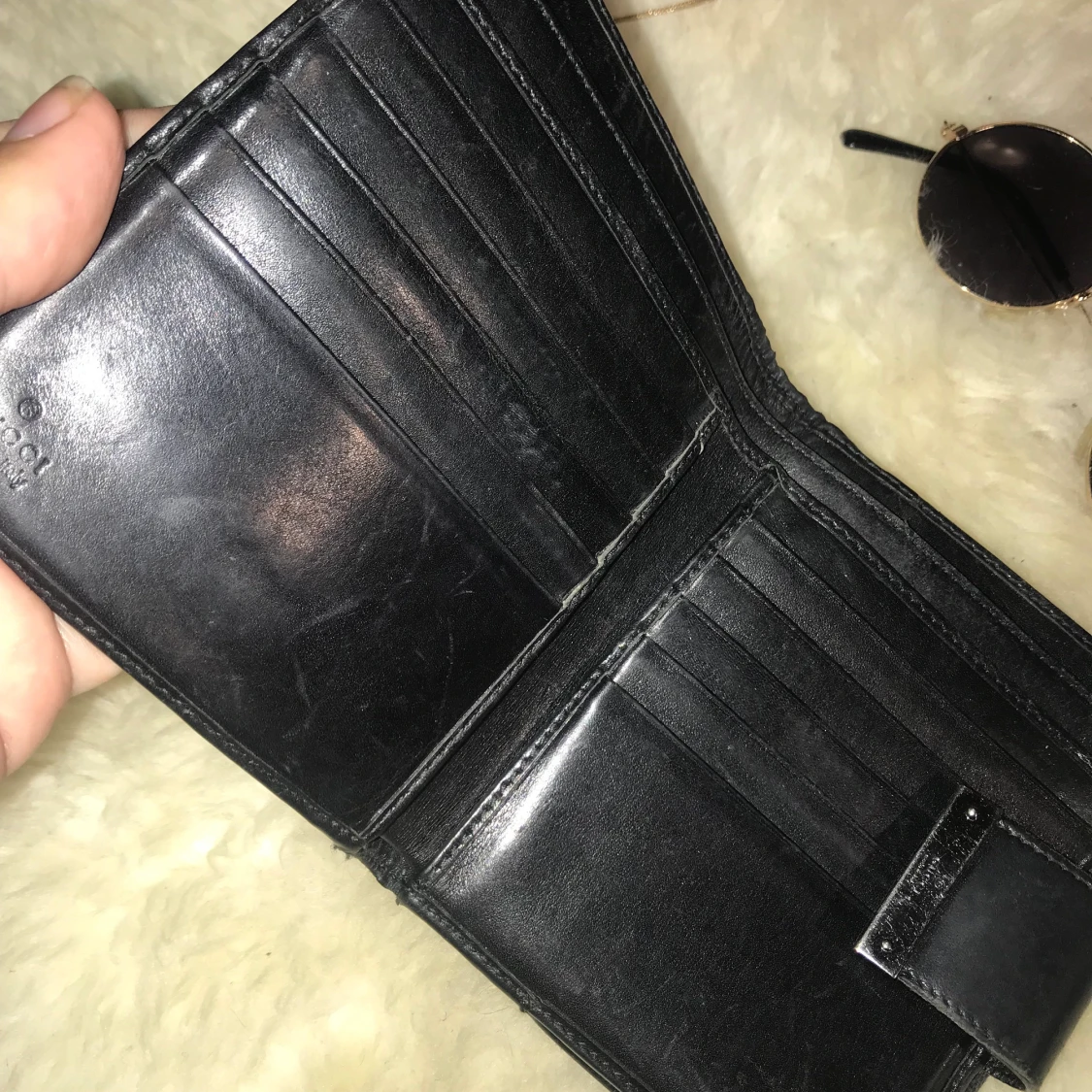 Äkta gucci canvas plånbok - 90