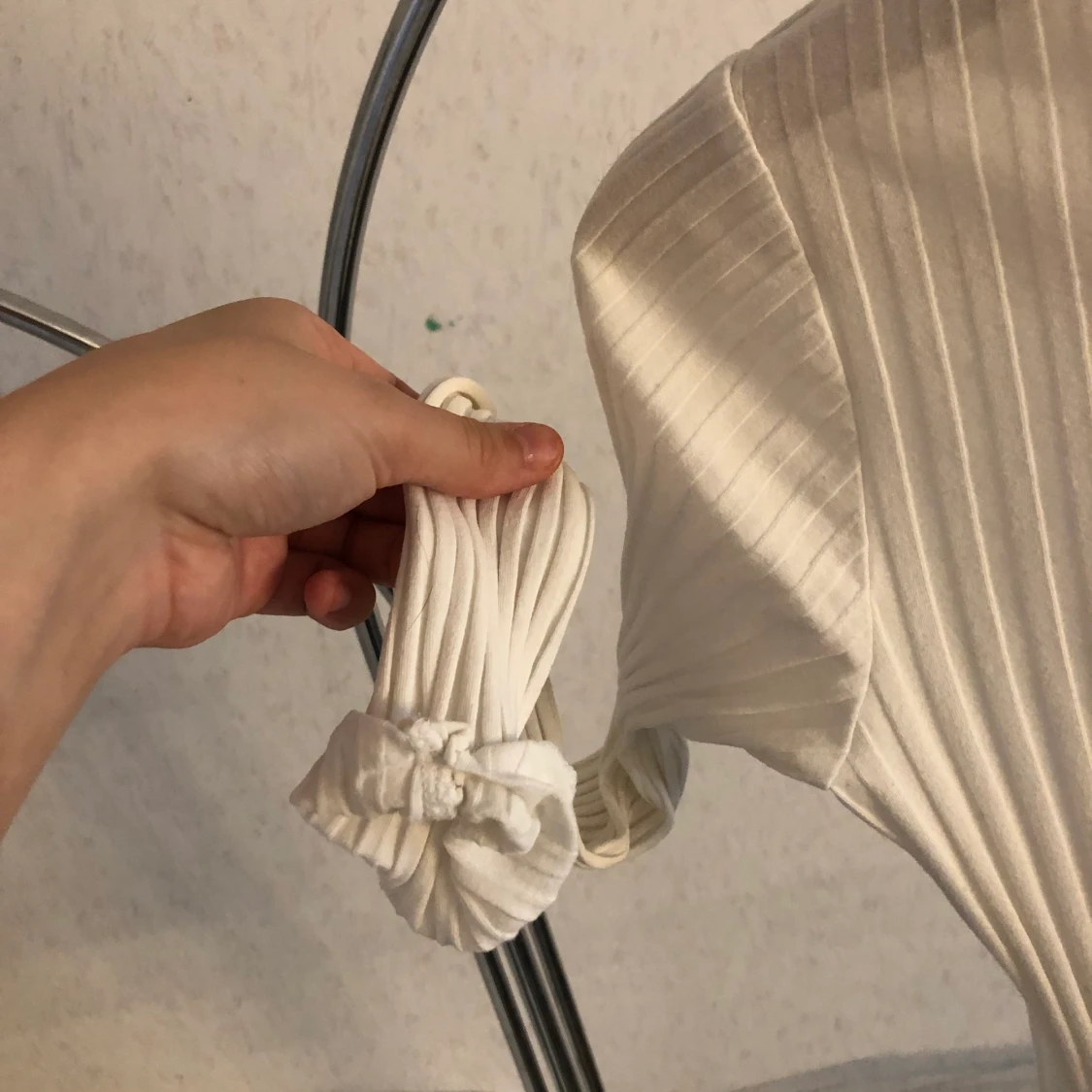 Vit ribbad topp 36 - 91