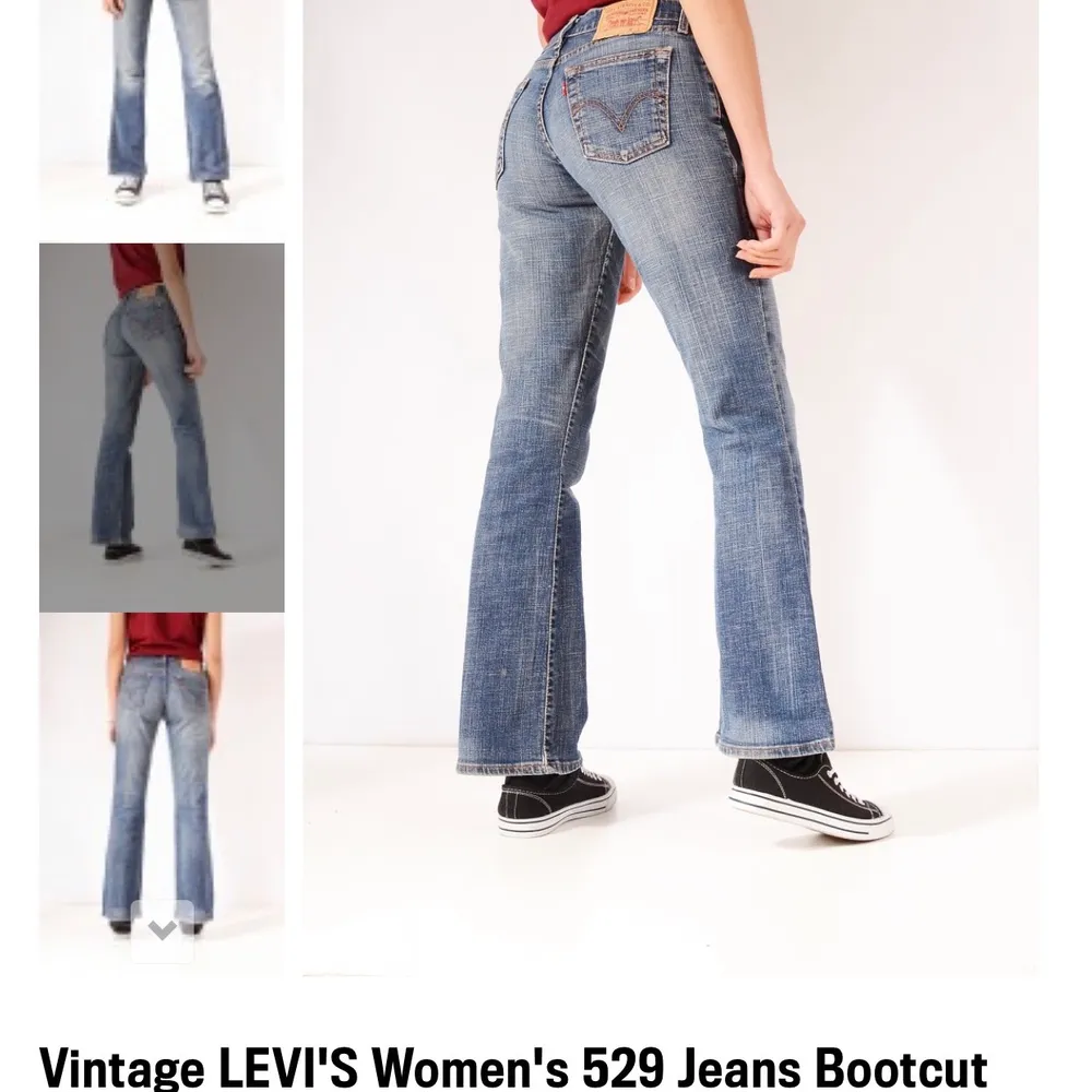 Säljer två styckna jeans i modellen 529 (De ljusblåa är sålda) då jag tyvärr vuxit ur de, skriv t mig för mer bilder! Säljer för 250kr + frakt! (Per byxa) 💕. Jeans & Byxor.