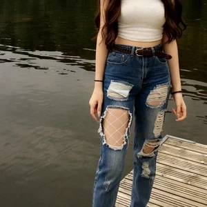 Jeans  - Jeans från Boohoo som är för stora för mig. 