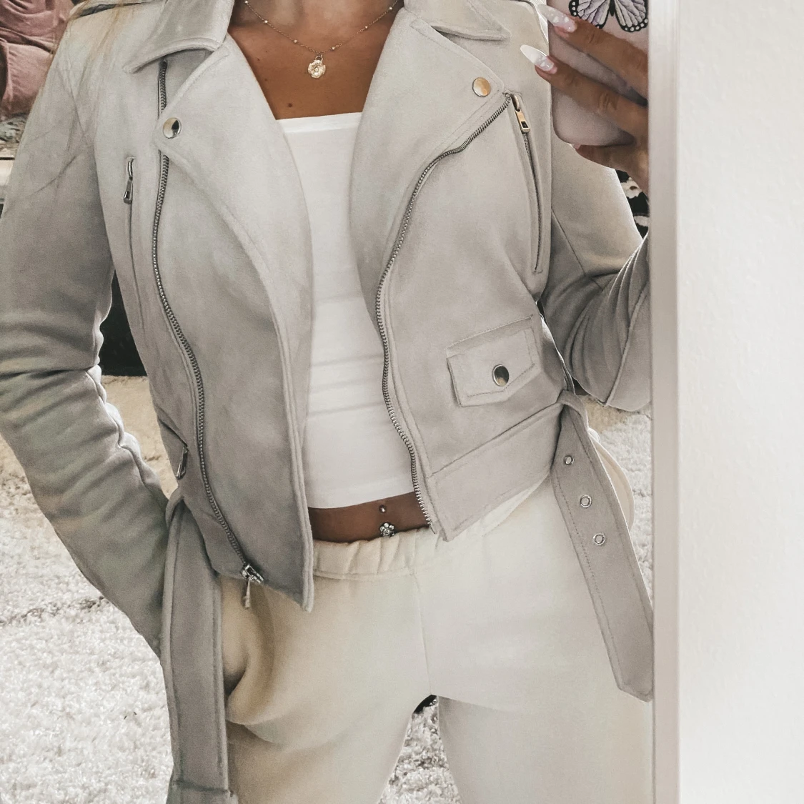 Kort jacka grå - 90