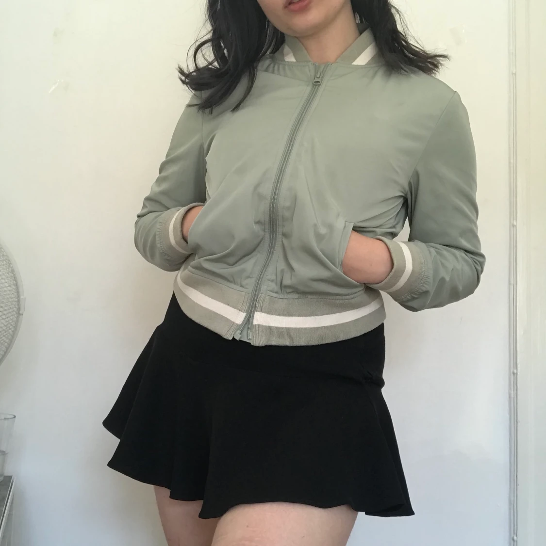 Pastel grön bomberjacka  - 91