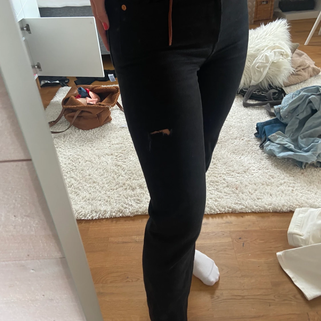 Svarta raka Levis jeans - 91