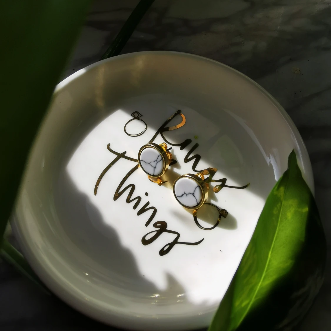 Marmor liknande örhängen 🌼 