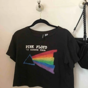  - Pink Floyd tröja som är kroppad i modellen, jätte fin i skicket eftersom den är använd 2 gånger! Den kommer från hm och är i storleken XS. Konstansen för frakten står köparen för 