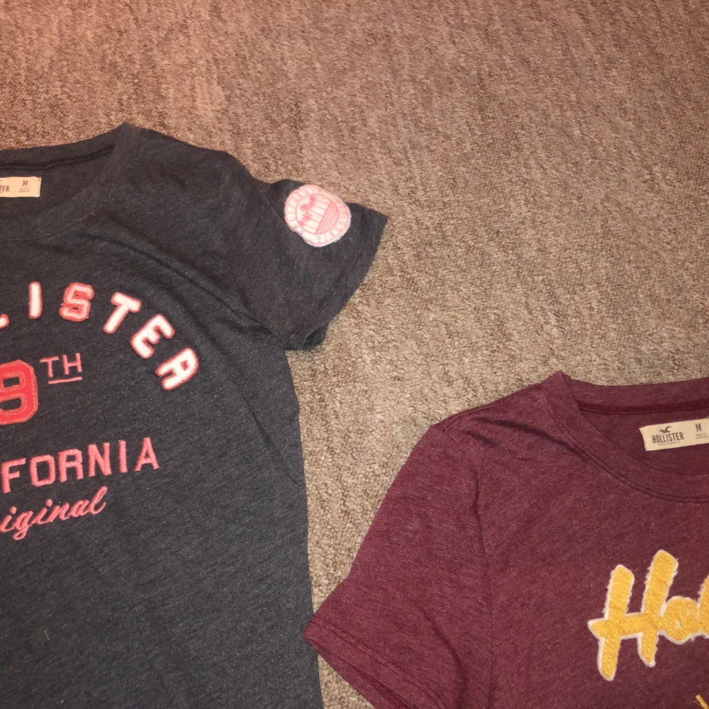 T-shirts från Hollister strl M på båda, fint skick.  1 för 40kr eller båda för 70kr.   Kan mötas upp eller frakta, köparen står för frakten 50kr. T-shirts.