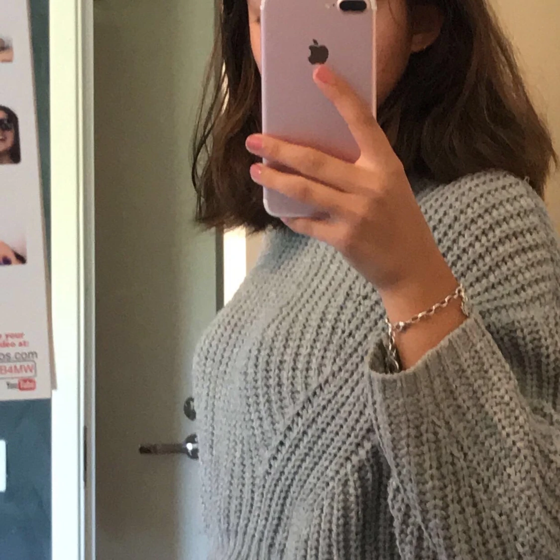 Grå Stickad tröja - 90