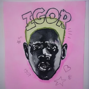 Tyler the Creator  - Målat med akvarell färger, kan även måla olika bilder av han eller andra artister , album covers mm (pris kan diskuteras)