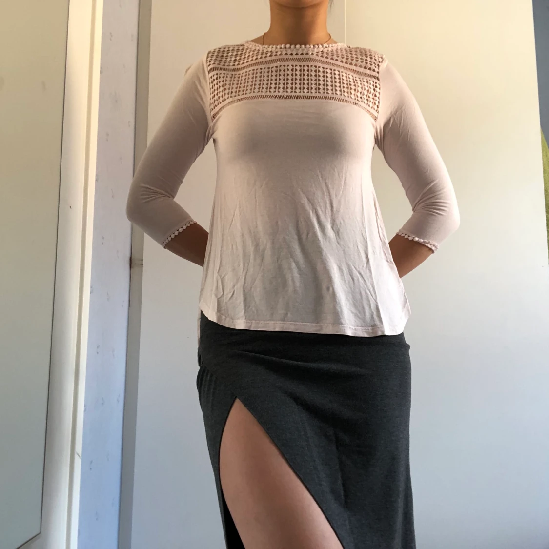 Puderrosa tröja - 90