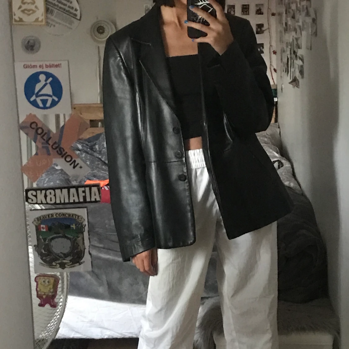 Läderjacka/läderblazer - 90